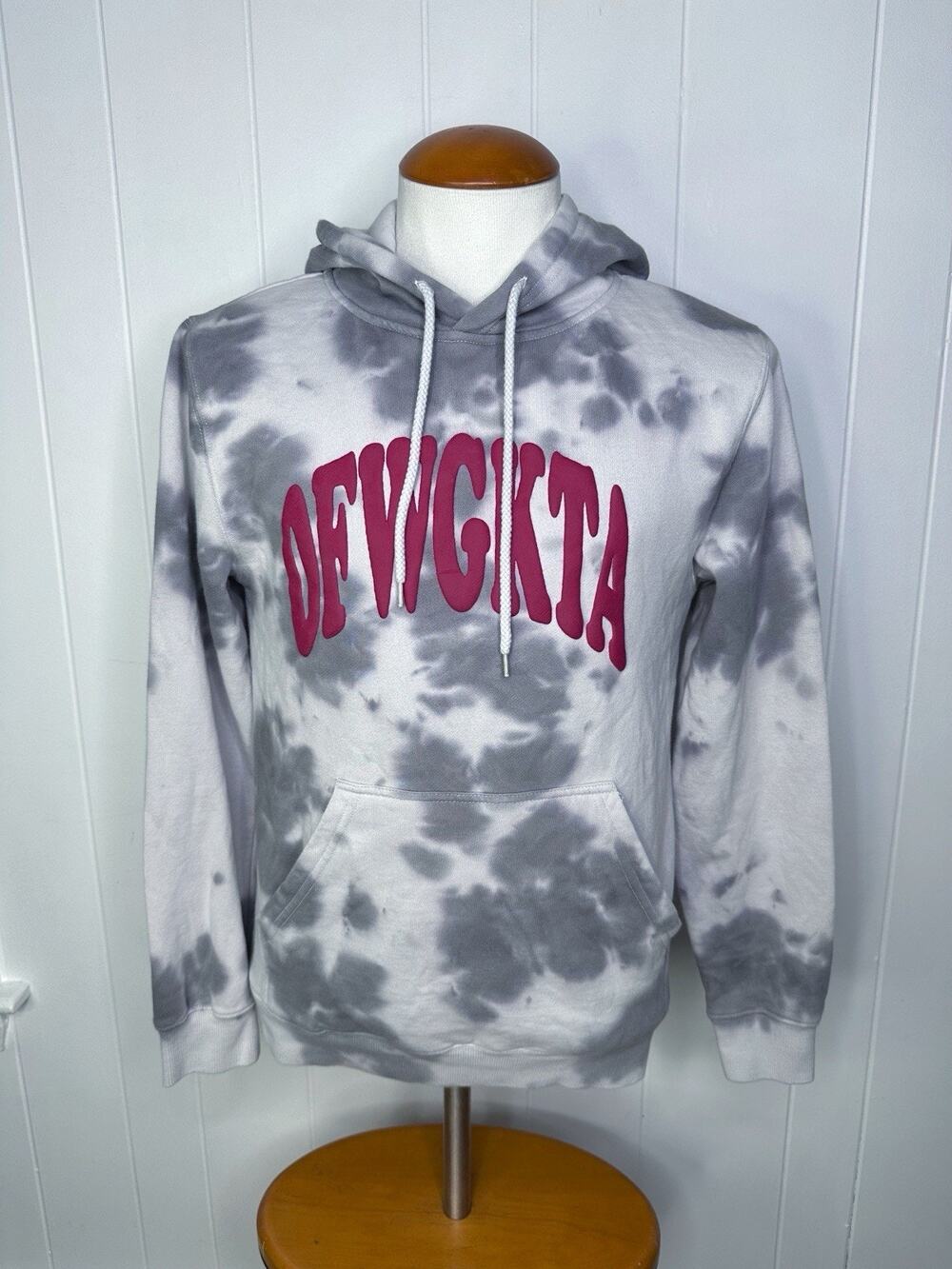 Odd Future Grey Tie Dye Hoodie OFWGKTA - Unisex Size Small